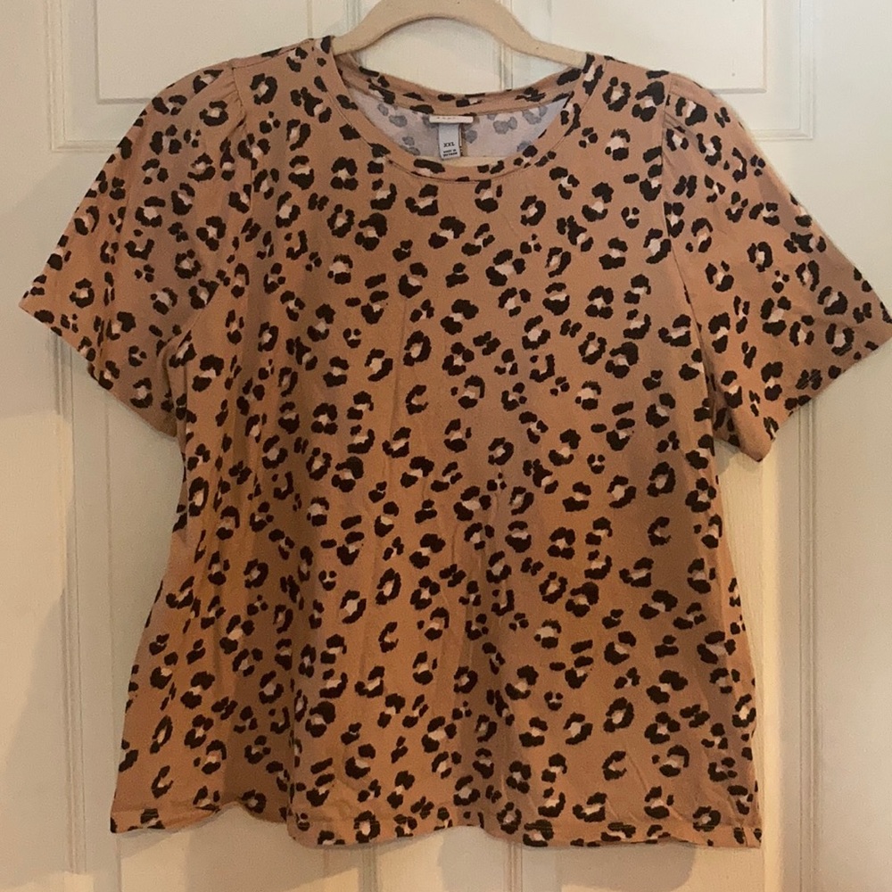 A New Day Leopard Print Cotton T-Shirt